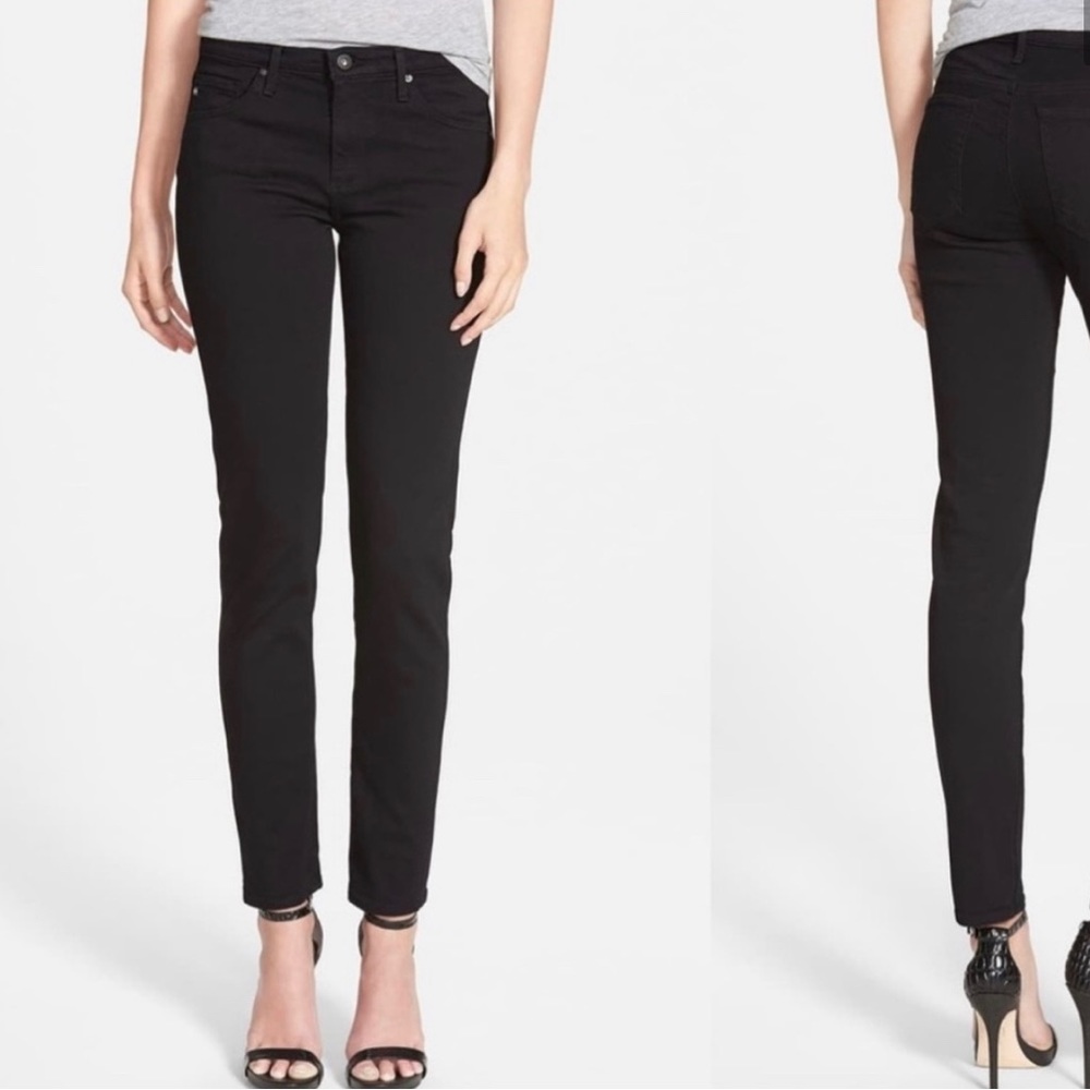 AG Black Prima Mid-Rise Cigarette Jeans